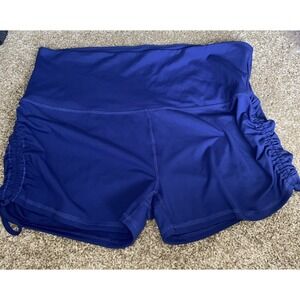DSG Ultra High Rise 3" Shorts Deep Sapphire Ruched Size 2XL